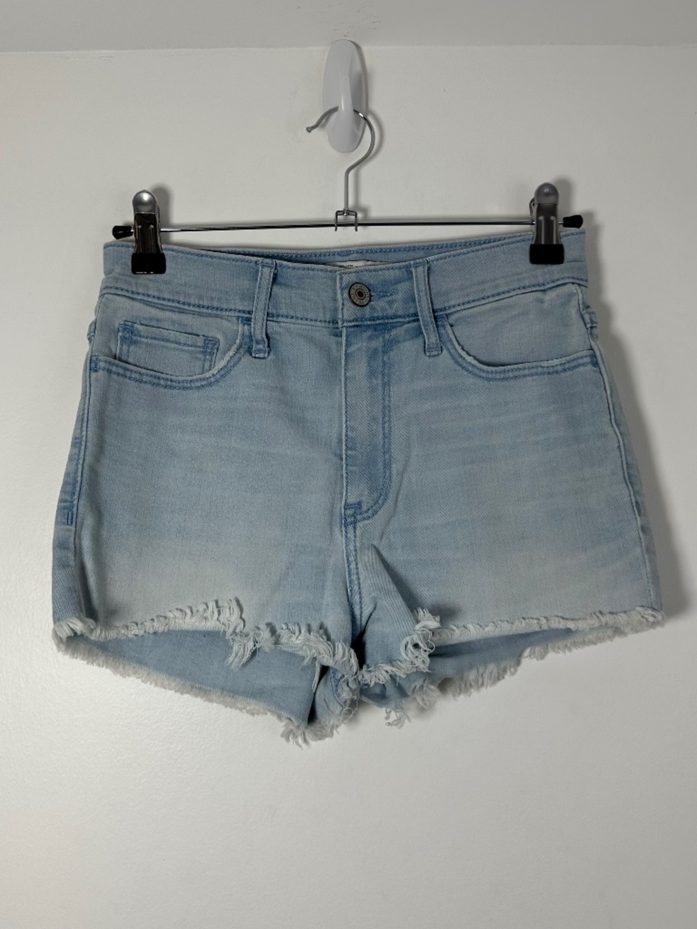 Abercrombie & Fitch Size 2 26W High-Rise Mom Jean Shorts Frayed Hem Summer Boho